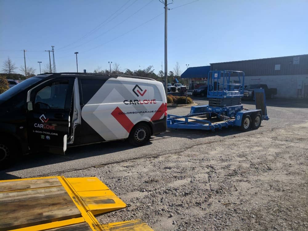 A CarLove Van Getting To Work